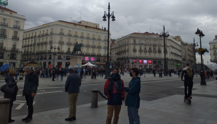 Puerta del Sol abarrotada en el fin de semana