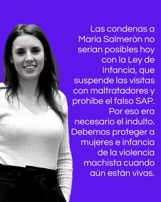 Irene Montero con la transcripción de su tweet